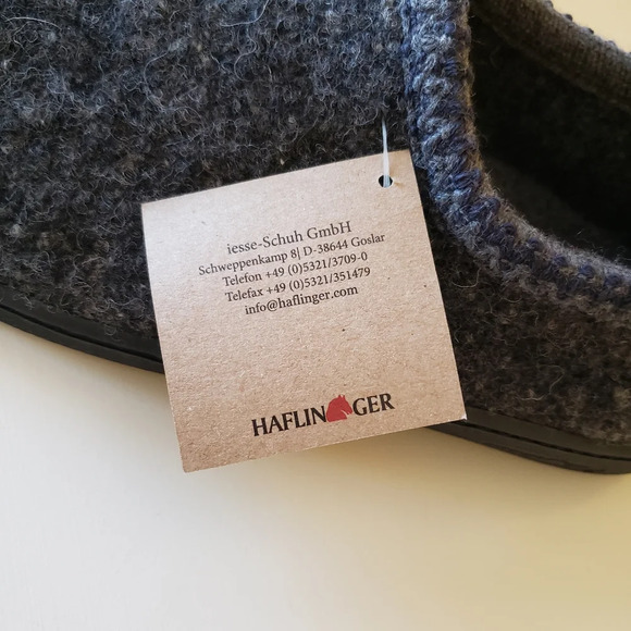 Haflinger ATB Hard Sole Dark Gray Wool Indoor/Outdoor Slippers Size EU 47/US 14 - Picture 7 of 15